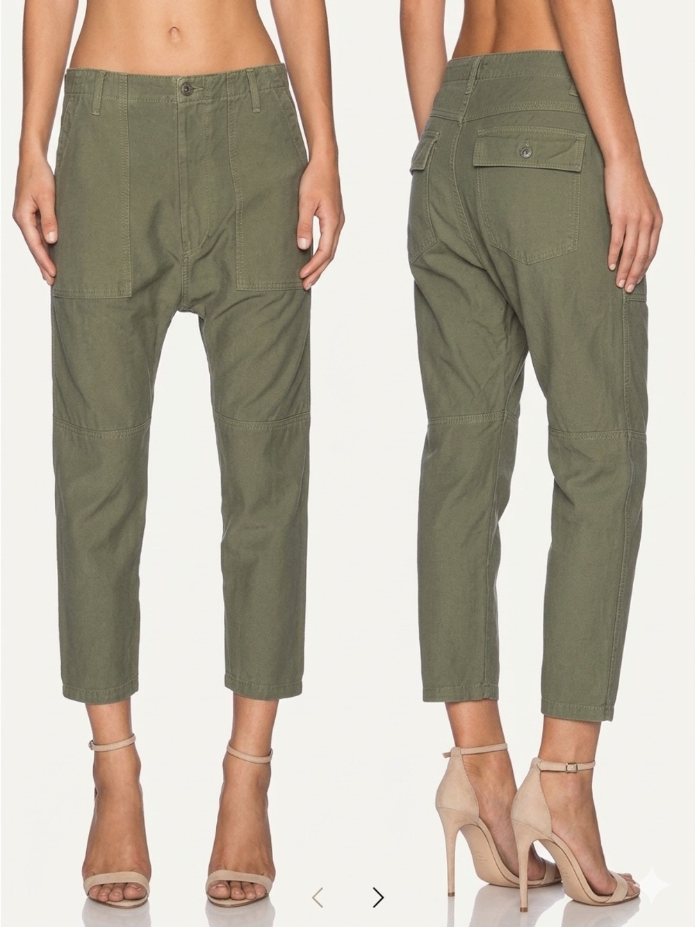 Citizens of Humanity Green Premium Vintage Surplus Sadie Utility Pants - 27"